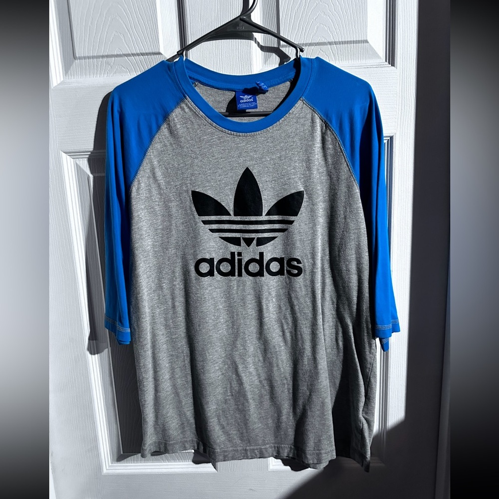 adidas mens medium 3/4 length shirt